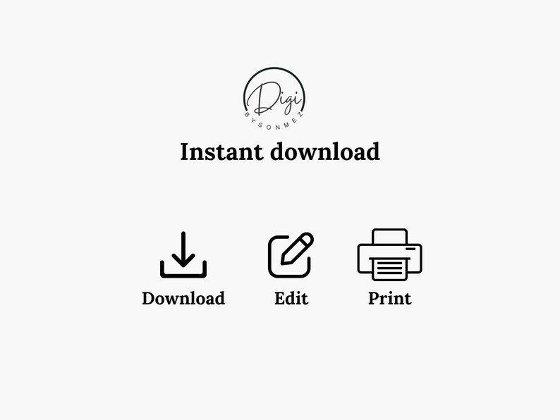 Instant download purchasing process flowchart Excel template with editable workflow and printable format