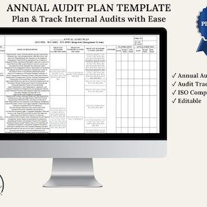 Jährlicher interner Prüfungsplan | ISO 9001 14001 45001 Prüfungszeitplan Excel Vorlage