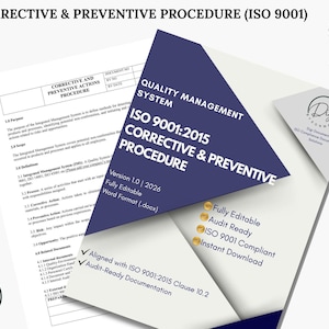 ISO 9001 CAPA Verfahren Vorlage | Prüfungsreifes QMS Dokument (Word Docx)