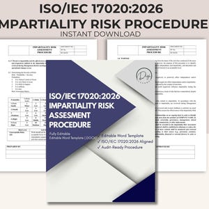ISO 17020 Impartiality Procedure Template | Inspection Body Compliance | Editable Word ISO Template