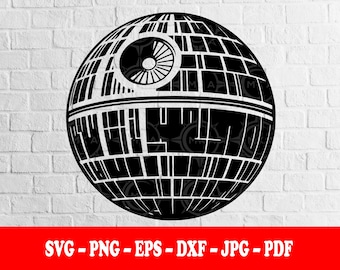 DEATH STAR, Star Wars, T-Shirt, Sticker, Mug Wrap, Vector, Sublimation Design, Silhouette, Digital Download, Svg-Png-Eps-Dxf-Jpg-Pdf
