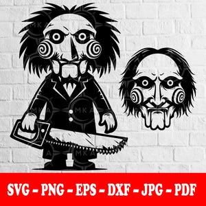 Billy the Puppet, 2 Pack, Jigsaw SVG, T-Shirt Sticker Mug Wrap (Digital Download)