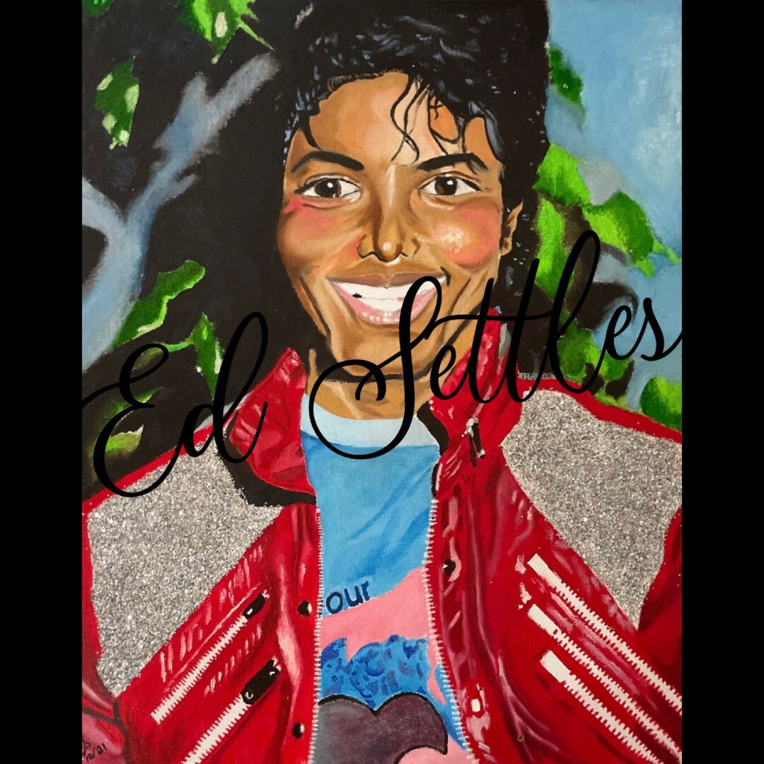 King of Pop MJ Original Michael Jackson Oil Painting Etsy