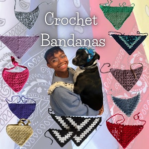 Crochet Bandanas Handmade Hair Accessories