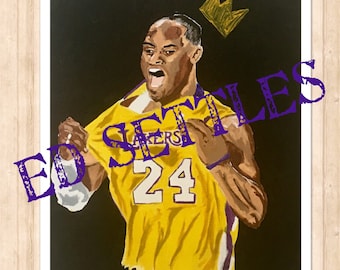 Kobe Bryant Los Angeles Lakers Basketball Player Artwork Art Painting / Original / Signed