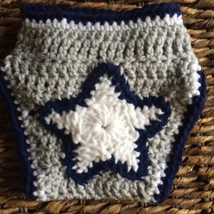 Dallas Cowboys Football Crochet Baby Helmet Hat Gift Set image 4
