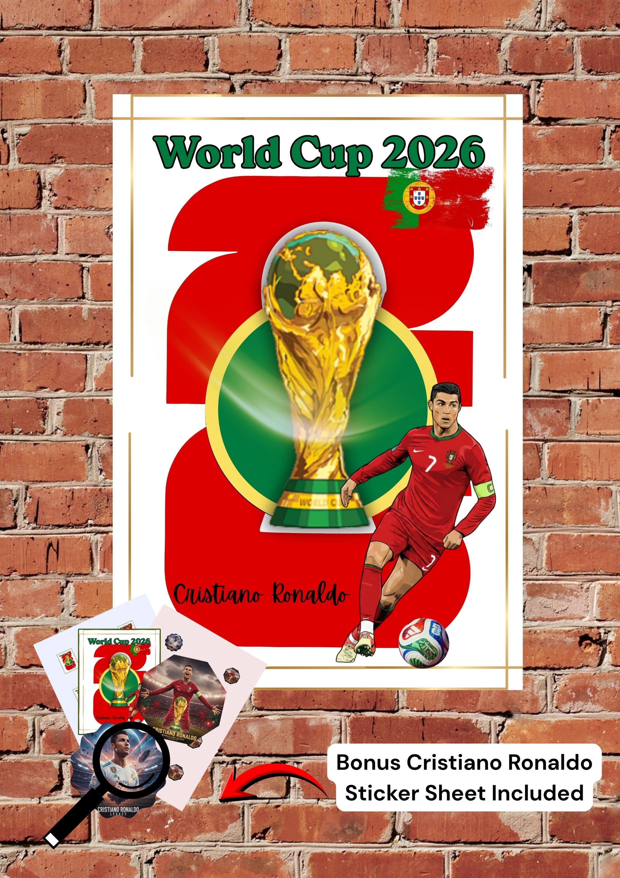 クリスティアーノ・ロナウド ワールドカップ2026 印刷可能ポスター 