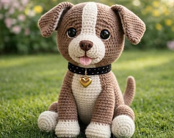 Amigurumi Puppy Crochet Pattern, Beagle Dog Toy PDF, Beginner Amigurumi (Digital Download)