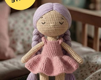 Amigurumi Ballerina Crochet Doll Pattern, Beginner Friendly PDF (Digital Download)
