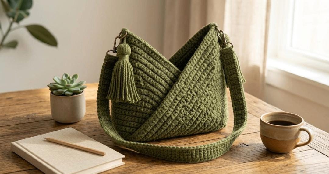 Slouchy Crochet Tote Bag Pattern: Modern Hobo Shoulder Bag (beginner ...