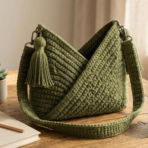 Slouchy Crochet Tote Bag Pattern: Modern Hobo Shoulder Bag (Beginner Friendly)