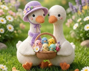 Goose Amigurumi Crochet Pattern | Family Plush Toy, Duckling Crochet PDF (Digital Download)