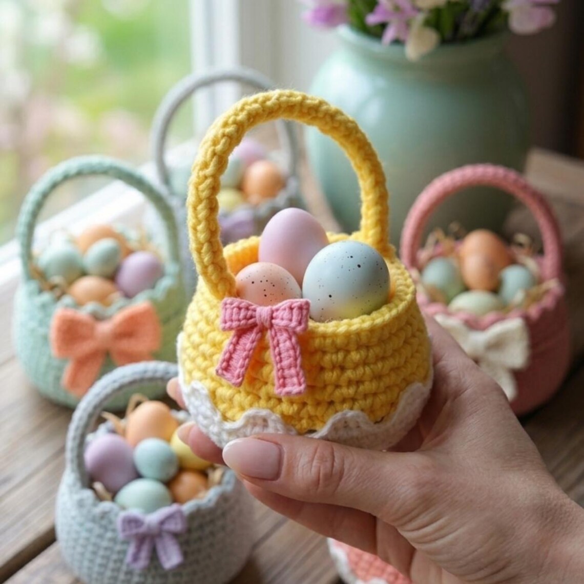 Mini Easter Basket Crochet Pattern | Easy Amigurumi Candy Holder (PDF ...