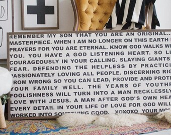 A Prayer for my Son - Wood Sign