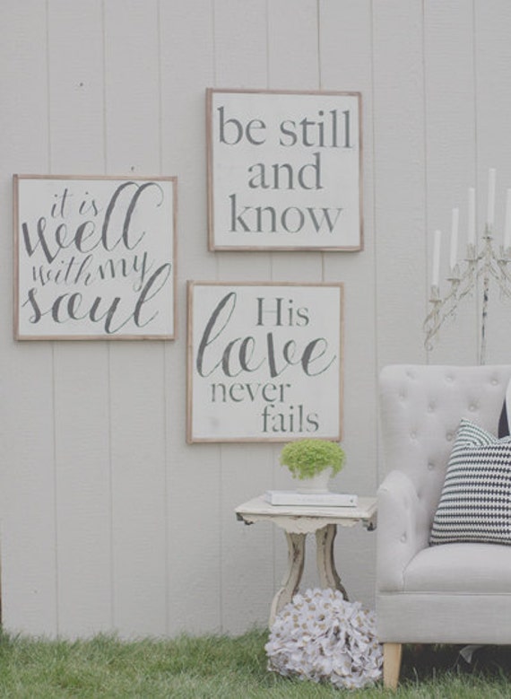 Items similar to It Is Well Collection ( Price Includes All 3 Signs