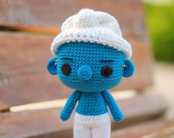 Pdf de pelúcia com padrão de crochê Smurf Amigurumi