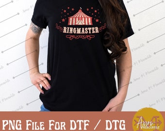 Circus Ringmaster PNG-bestand voor sublimatie DTG- en DTF-afdrukken