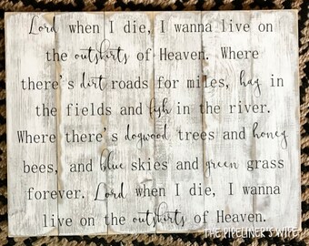 Outskirts of Heaven Pallet Sign