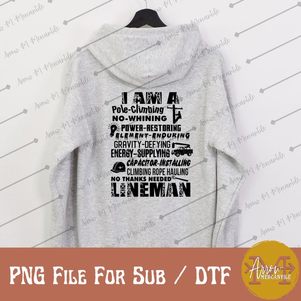 I Am A Lineman Digital Download Lineman PNG Design Lineman T-Shirt Design Lineman Saying