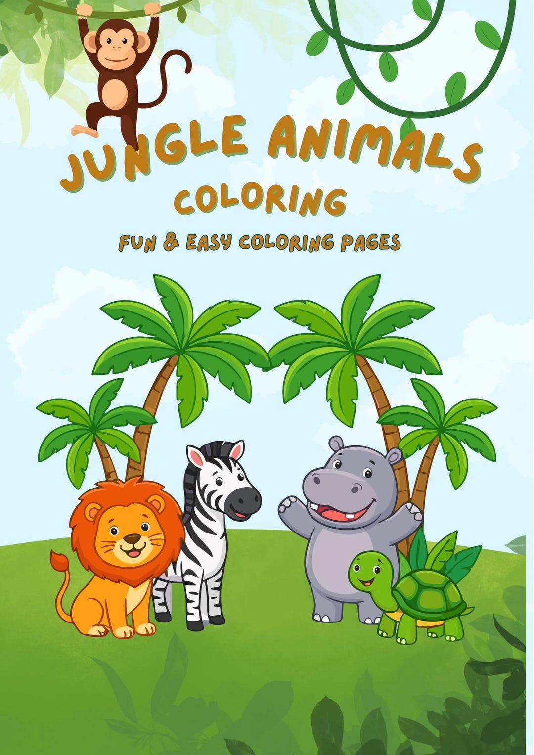 Jungle Animals Coloring Book for Kids: Jungle Toddler Activity (PDF ...