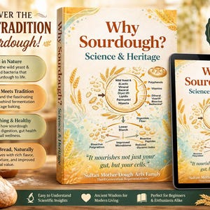 Sauerteig-Wissenschaftsleitfaden (PDF) | Digitales Sauerteig-Backbuch | Fermentationsleitfaden | E-Book zur Darmgesundheit | Brotbackanleitung zum Ausdrucken