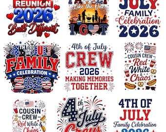 Famille 4 juillet 2026 PNG, 4 juillet équipage SVG, famille patriotique Svg, fête de l'indépendance PNG, 4 juillet conception de chemises de famille assorties png thumbnail