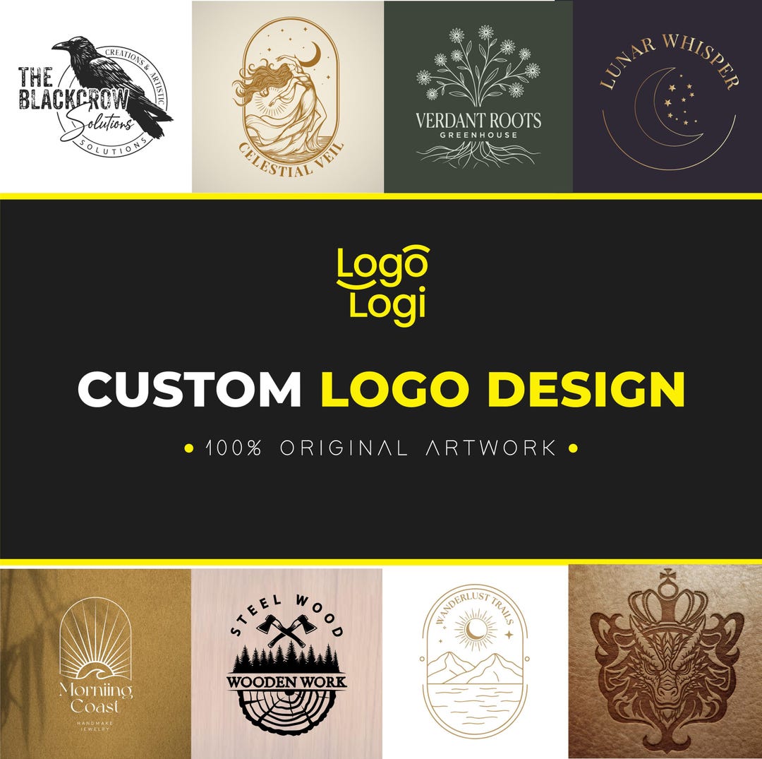 Custom Hand Drawn Logo Design for Your Business Logo Design Custom for ...