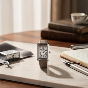 Reloj rectangular tipo tanque / Reloj de pulsera de inspiración vintage / Reloj clásico con números romanos