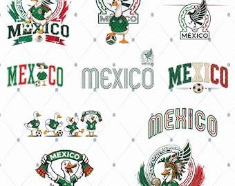 Mexico Soccer Duck PNG, Funny Sports Sublimation Design (Digital Download)