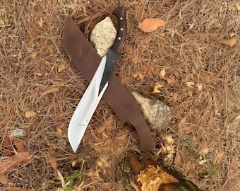 Coltello Bowie in acciaio forgiato stile Frontier, machete da sopravvivenza / coltello da campeggio a codolo intero