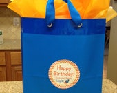 Items similar to Custom Birthday Gift Tags...Set of 12 Personalized Labels...DIY Birthday Card ...