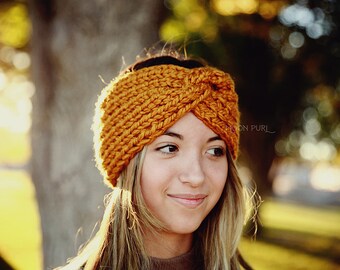 Hillock Headwrap // Headband Earwarmer // Super Chunky Knitted headband