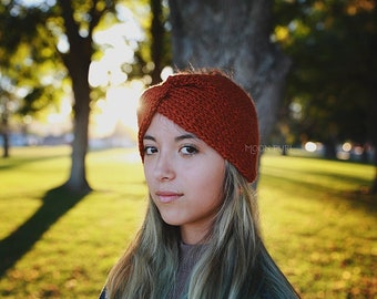 Runestone Headwrap // Headband Earwarmer // Tunisian crochet headband