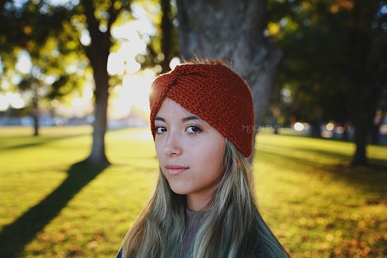 Runestone Headwrap // Headband Earwarmer // Tunisian crochet headband image 1