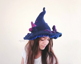 Sporeling Witch Hat // Forest Witch // Blue Mushroom Hat // Cottagecore