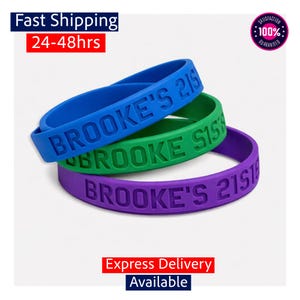 Personalized Logo Rubber Bracelets for Events, Schools, Parties