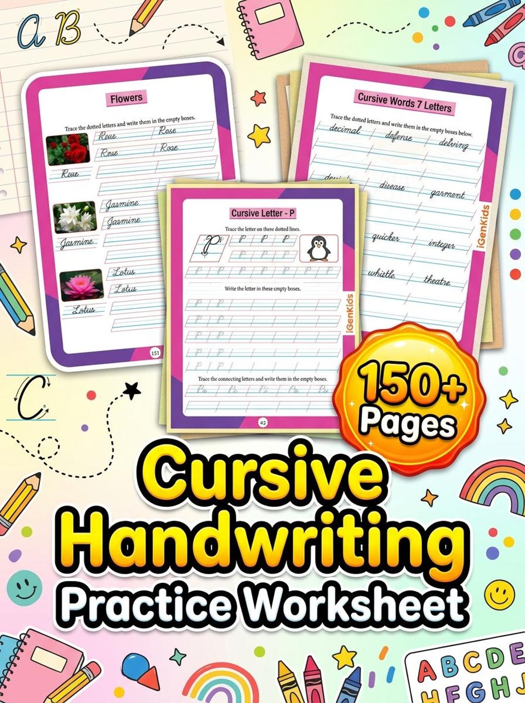 Stories In Cursive Cursive Handwriting Practice Workbook for Kids and Toddlers | Printable ...