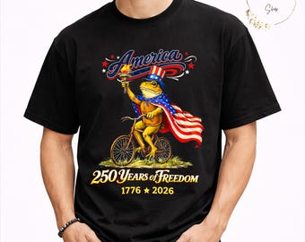 Camiseta Comfort Colors America 250, 1776 2026 Camiseta patriótica de rana, camiseta divertida del 4 de julio