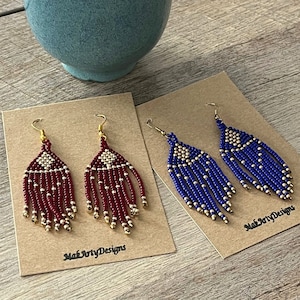 Woven Beaded Earrings