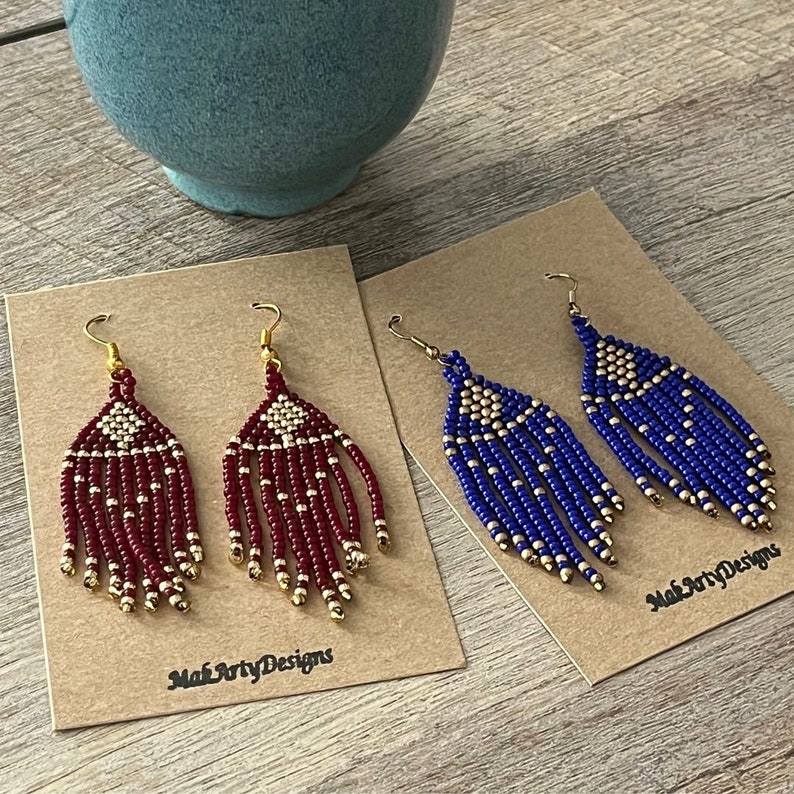 Woven Beaded Earrings