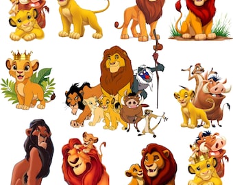 Lion King SVG Mega, Simba Svg for Cricut, Lion King Png, Hakuna Matata Svg for Shirts, Layered Svg Files, Lion King Clipart, Baby Simba Png