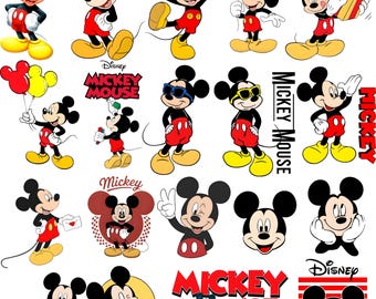 Mickey Mouse SVG Bundle | Mickey Mouse, Sublimation Files Cartoon Bundle , Digital Download | Mickey Mouse PNG