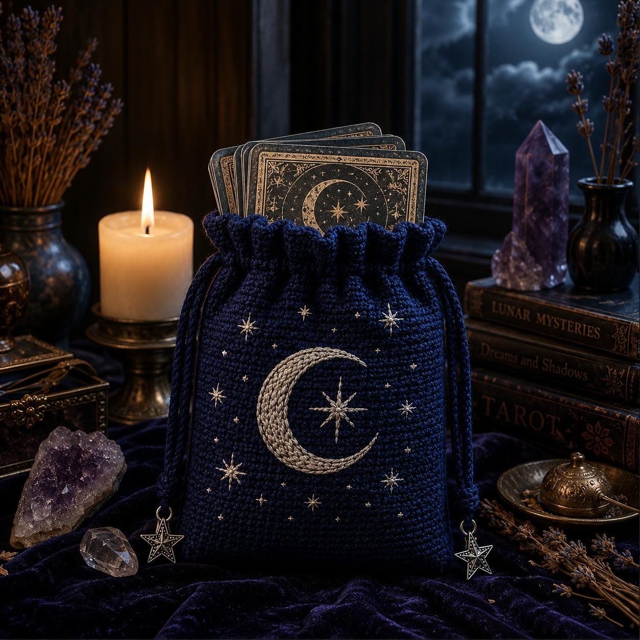 34 Witchy Crochet Patterns for Spooky, Celestial, and Gothic Makes 28 Tarot Card Pouch Crochet