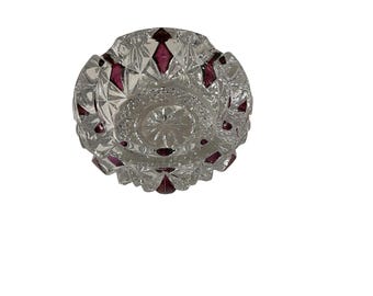 Anna Hutte Vintage Cranberry Ashtray