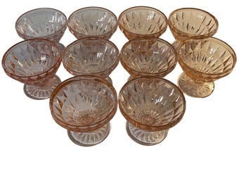 Jeannette Glass Company Pink Sherbert Cups (set of 10)