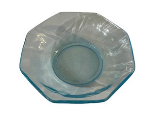 Hazel Atlas Capri Blue Dessert Bowls 5"