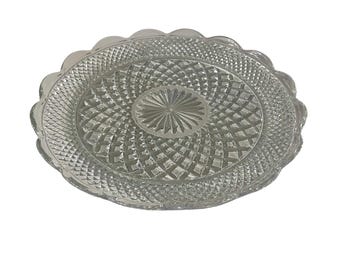 Anchor Hocking Wexford clear glass serving platter