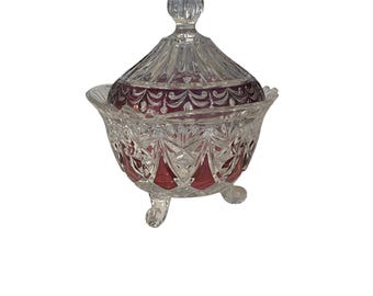 Anna Hutte Ruby Crystal dish