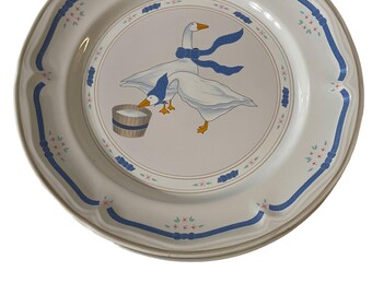 Zestaw 4 talerzy obiadowych Countryside Geese Newcor