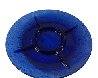 Avon Royal Sapphire Cobalt Relish Dish